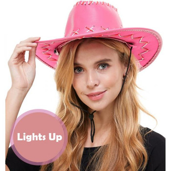 Pink Light Up Cowboy Hat | Festivals | Hats and Headpieces