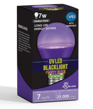 Blacklight UV LED Party  Bulb 7 Watts | Novelty and Decor