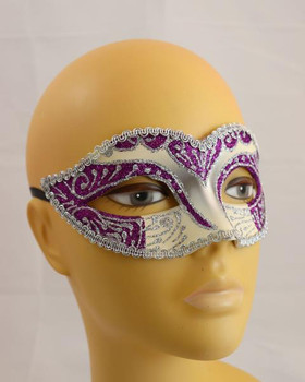 Elegant Glitter Masquerade Mask Purple | Costume and Theatrical Masks