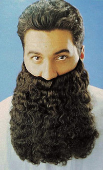 Large Curly Beard Black | HMS | Applications and Prosthetics