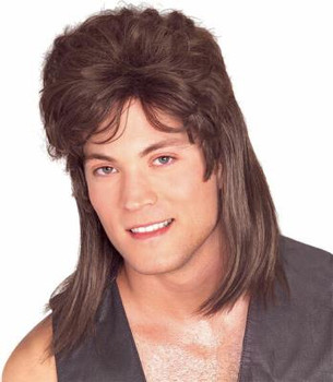 80s Black Mullet Wig | 1980s | Wigs and Hair Pieces