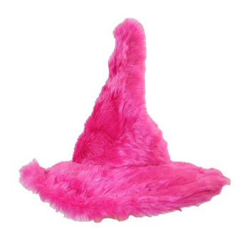 Faux Fur Pink Witch Hat | Halloween | Hats and Headpieces