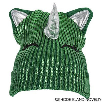 St Patricks Day Green Unicorn Beanie | St Patricks Day | Hats and Headpieces