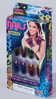 '80s Rainbow Stripe Nails | Rubies II | Makeup