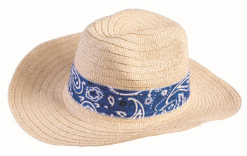 Straw Cowboy Hat Blue | Hats | Hats and Headpieces