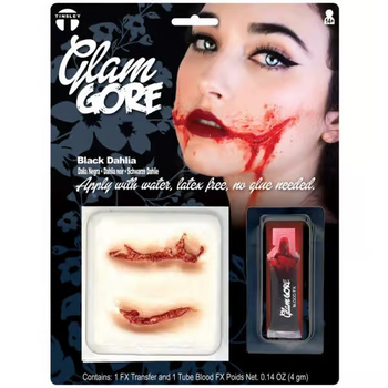 Black Dahlia Glam Gore Latex Appliance | Tinsley | Prosthetics | Special Effects