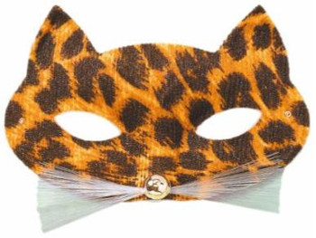 Leopard Eye Mask with Whiskers | Masquerade | Accessories