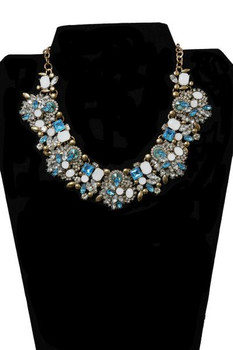 Blue Cluster Collar Necklace | Regency | Accessories