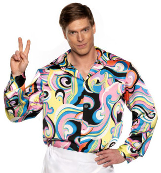 60s Multicolour Hippie Costume Shirt | 1960s | Costume Pieces