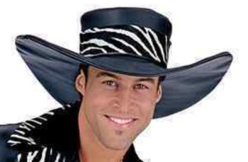 Black Vinyl Mac Daddy Hat | 1970s | Hats and Headpieces