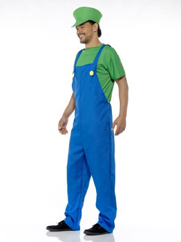 Luigi Inspired Green Plumber Costume | Super Mario Bros | Mens Costumes