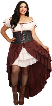 Saloon Gal Western Plus Size Costume | Western | Womens Costumes