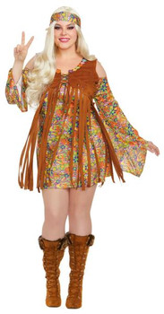 60s Woodstock Hippie Plus Size Costume | 1960s | Womens Costumes