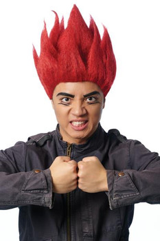 Red Riot Akuma Street Fighter Wig | Street Fighter | Character Wigs