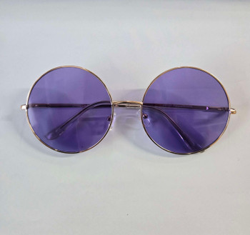 Janis 70s Large Round Frames Sunglasses Purple | Glasses and Sunglasses