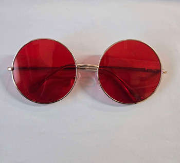 Janis 70s Large Round Frames Sunglasses Red | Glasses and Sunglasses