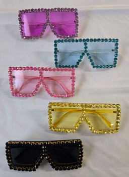 Elton John Style Jeweled Sunglasses Black | Glasses and Sunglasses