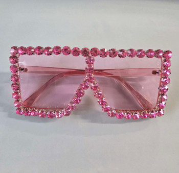 Elton John Style Jeweled Sunglasses Pink | Glasses and Sunglasses