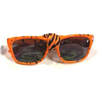 80s Orange Speckled Sunglasses with Cord | 1980s | Glasses and Sunglasses