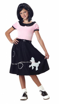AS-IS | 50s Hop w/Poodle Skirt | Child Size Large (10-12) | 50s