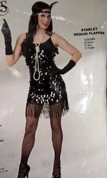 LAST OF | Starlet Sequin Flapper | Adult Size Extra Large (14-16) | 20s