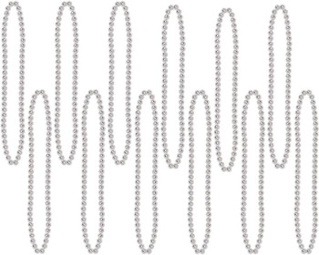 Silver 12 Pack Party Beads | Festivals | Accessories