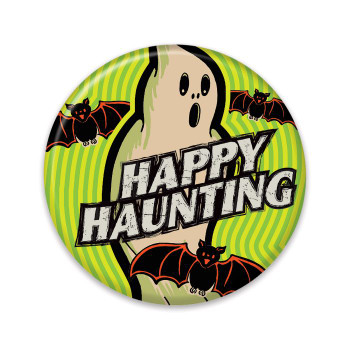 Ghost Happy Haunting Vintage Button | Halloween | Accessories