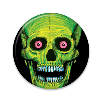 Green Skull Vintage Button | Halloween | Accessories