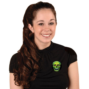 Green Skull Vintage Button | Halloween | Accessories