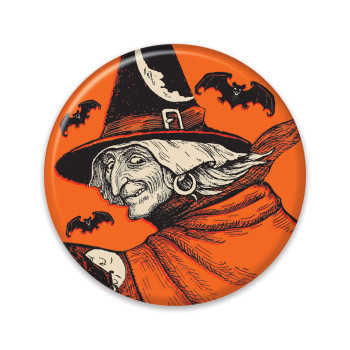 Classic Witch Vintage Button | Halloween | Accessories