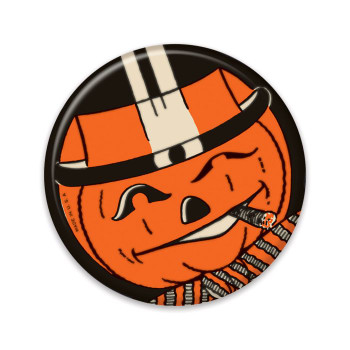Close-Up Jack-O-Lantern Vintage Button | Halloween | Accessories