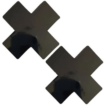 Neva Nude Extra Large Black Wet Vinyl X Pasties | Festivals | Applications and Prosthetics