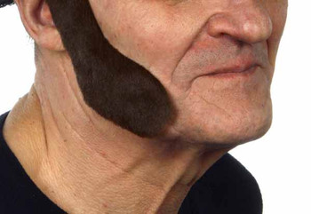 Sideburns 6 x 13 Dark Brown | European Moustaches | Applications and Prosthetics