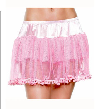 Black Petticoat with Pom Poms | Legwear | Legwear and Tights