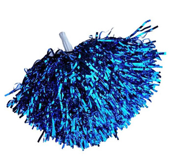 Metallic Cheerleader Pompoms Blue | Cheerleaders | Accessories