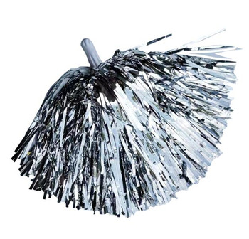 Silver Metallic Cheerleader Pompoms | Cheerleaders | Accessories