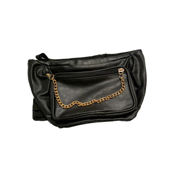 Black Vinyl Fanny Pack | 1990s | Accessories
