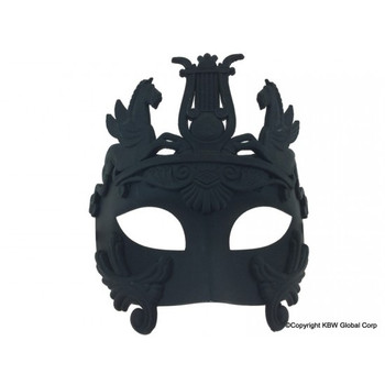 Warrior Pegasus Masquerade Mask Black | Costume and Theatrical Masks