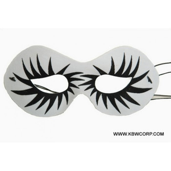 Eyelash Starburst Design White Party Mask | Masquerade | Accessories