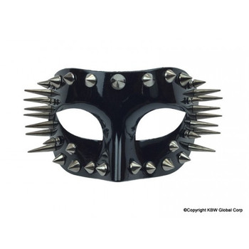 Black Punk Rock Spiked Mask | Masquerade | Costume And Theatrical Masks
