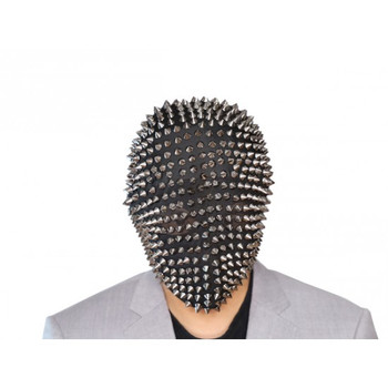 Silver Studded Spikes Full Cover Face Mask | Costume and Theatrical Masks