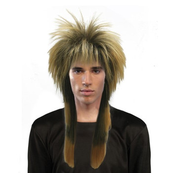 80s Gold and Black Rocker Mullet Wig | 1980s | Decade Wigs