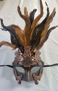 Pegasus Feathered Roman Greek Style Mask | Costume and Theatrical Masks