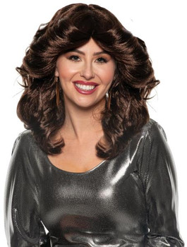 70s Brunette Feathered Wig | 1970s | Wigs and Hair Pieces