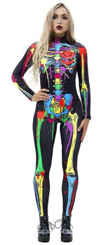 Neon Paint Splatter Skeleton Costume | Halloween | Womens Costumes