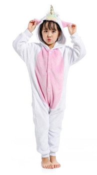Plush White and Pink Unicorn Child Onesie | Mythical Creatures | Childrens Onesies