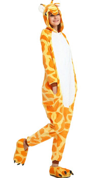 Giraffe Orange and Yellow Onesie | Animals | Adult Onesies