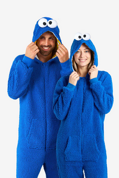 Cookie Monster Sesame Street Adult Onesie | Sesame Street | Adult Onesies