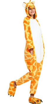 Giraffe Onesie - Brown and Yellow | Adult Costumes | Animals | Adult Onesies