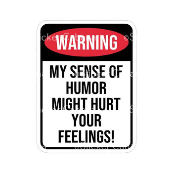 Warning My Sense Of Humor Might Hurt Your Fee | Sticker Cabana | Vinyl Stickers
